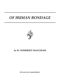 of human bondage