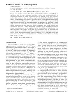 Flexural waves on narrow plates - rci.rutgers.edu