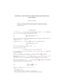 RATIONAL SOLUTIONS OF POLYNOMIAL