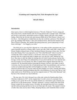 Examining and Comparing Fairy Tales throughout the Ages Michelle