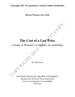 The Cost of a Low Price
