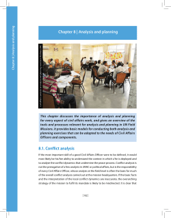 8.1. Conflict analysis Chapter 8 | Analysis and planning