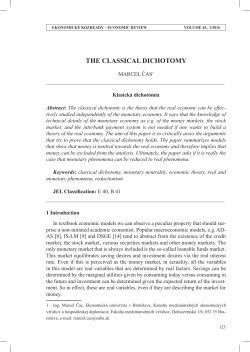 THE CLASSICAL DICHOTOMY