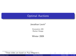 Optimal Auctions