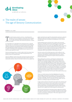 The realm of senses The age of Sensory Communication