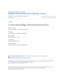 Conservation tillage: Perceived and actual use