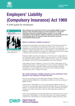 Employers` Liability (Compulsory Insurance)