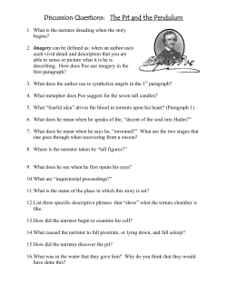 Study-guide Questions for Edgar Allen Poe`s The Pit