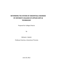 rethinking the system of credentials awarded by