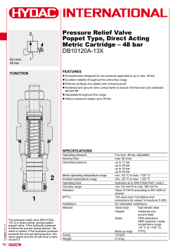 DB10120A-13X Pressure Relief Valve