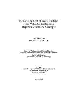The Development of Year 3 Students` Place-Value