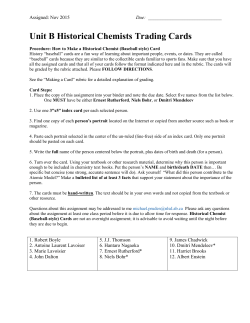 Science 9 - Unit B - Project - Historical Chemists Trading Cards