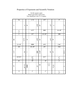Activity: Project Graduation Scientific Notation Puzzle (doc)
