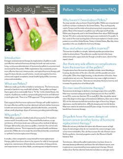 Pellets - Hormone Implants FAQ