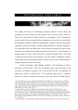 PSYCHOLOGY AND FARCE