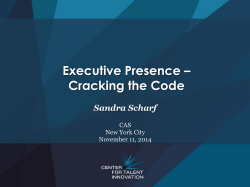 Executive Presence &ndash; Cracking the Code
