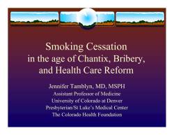 Smoking Cessation - University of Colorado Denver