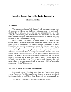 Mandela Comes Home: The Poets` Perspective