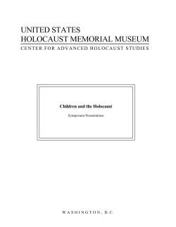 Children and the Holocaust - United States Holocaust Memorial