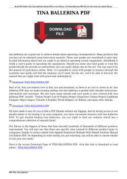 TINA BALLERINA PDF