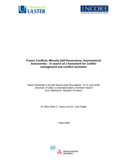 Frozen Conflicts, Minority Self