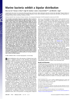Marine bacteria exhibit a bipolar distribution