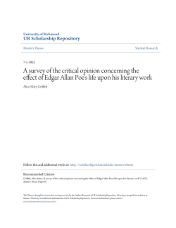 A survey of the critical opinion concerning the effect of Edgar Allan