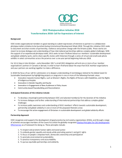 OCIC Photojournalism Initiative 2018 Transformations 2018: Call for