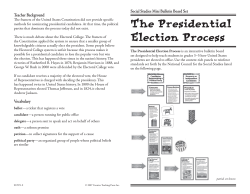 The Presidential Election Process