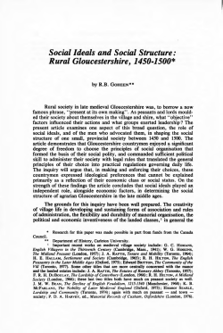 Social Ideals and Social Structure: Rural Gloucestershire, 1450