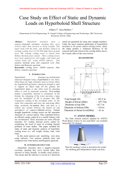 Case study on effect of static and dynamic loads on hyperboloid