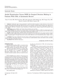 Awake examination versus DISE for surgical decision