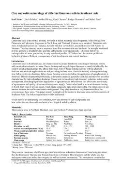 Clay and oxide mineralogy of different limestone soils in Southeast