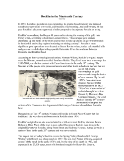 Rocklin in the 19th century - the Rocklin Historical Society