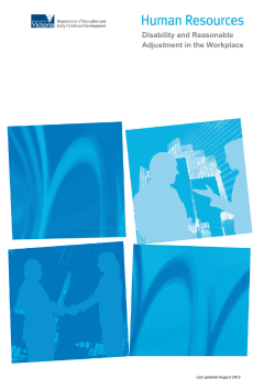 Disability and Reasonable Adjustment in the Workplace