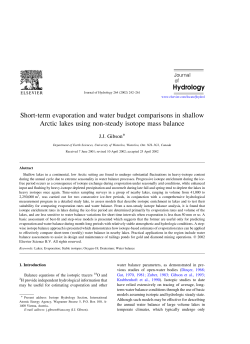 Short-term evaporation and water budget comparisons in shallow