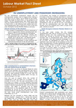 Monthly Labour Market Fact Sheet &ndash; October 2012