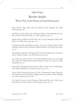 Stefan Berger - Moving the Social - Ruhr