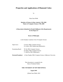 Properties and Applications of Diamond Cubes