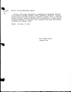 Denison, Flora Macdonald, 1867-1921. Finding Aid