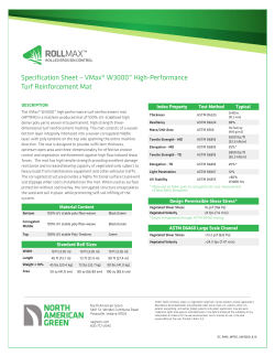 RollMax VMax W3000 Specification Sheet