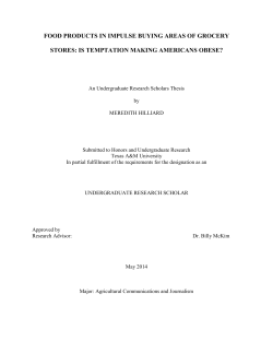 FOOD PRODUCTS IN IMPULSE BUYING AREAS OF GROCERY