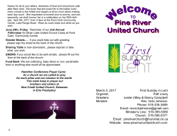 2017, March 5th, Service - Pine River United Church