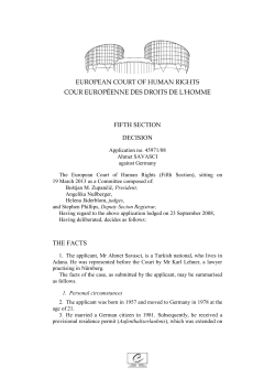 fifth section decision the facts