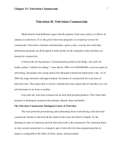 Television II: Television Commercials