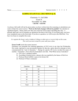 Exam 2 SAMPLE 1 - Amherst College