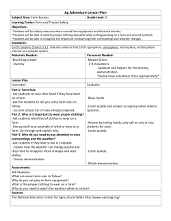Ag Adventure Lesson Plan - Colorado State University