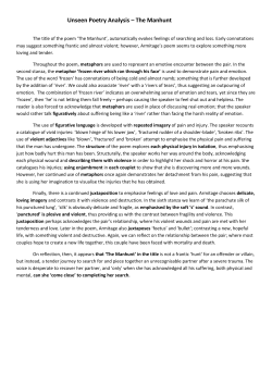 Unseen Poetry Analysis &ndash; The Manhunt