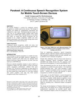 Parakeet: A Continuous Speech Recognition System for Mobile