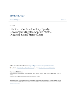 Criminal Procedure-Double Jeopardy